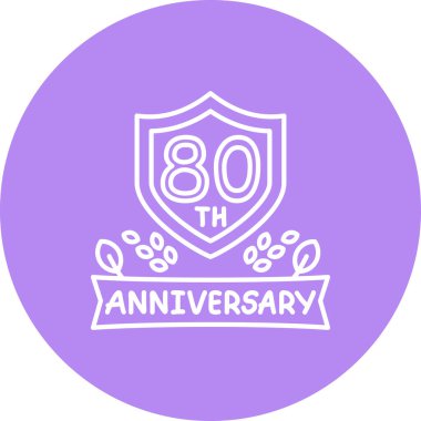 Sekseninci yıldönümü ikonu. Uygulamalar için rozet logosu