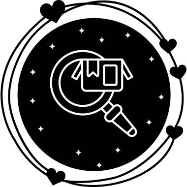 arama web simgesi vektör illüstrasyonu