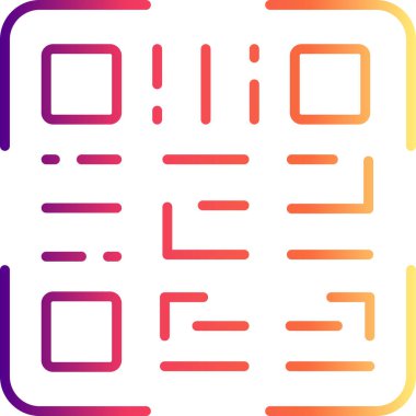 QR Kod modern simgesinin vektör çizimi