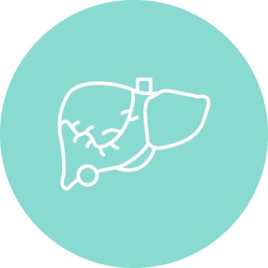 Karaciğer ağ ikonu vektör illüstrasyonu