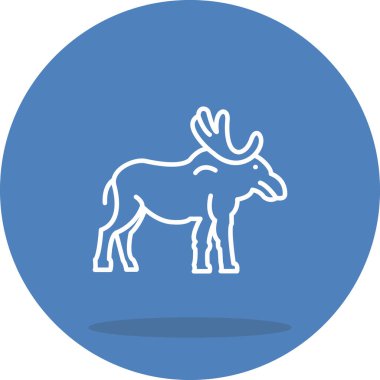 Geyik simgesi vektör çizimi tasarımı