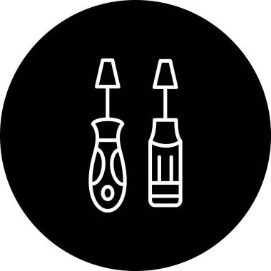 Tornavida simgesi vektör illüstrasyon tasarımı