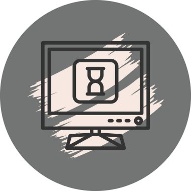 Kum saati. Web simgesi basit illüstrasyon