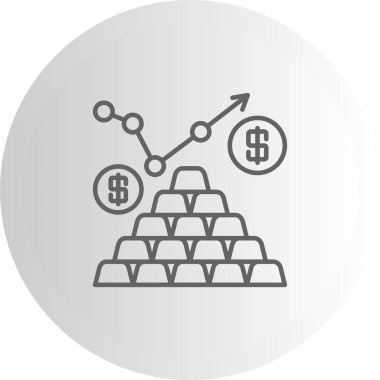 Altın külçeler, madeni paralar ve bankacılık uygulamaları veya ticaret sayfaları için uygun yükselen bir büyüme okunun yer aldığı modern finans illüstrasyonu.