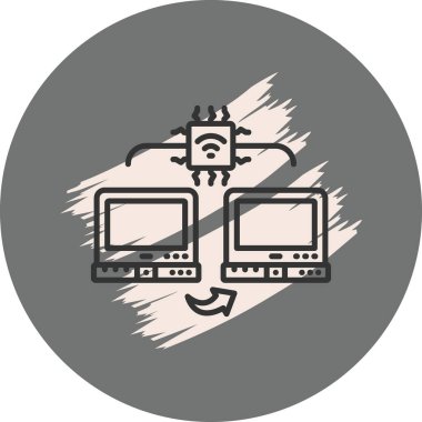 dizüstü bilgisayar simgesi, vektör illüstrasyonu basit tasarım