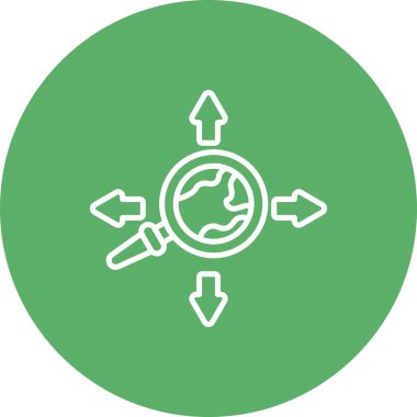 araştırma web simgesi vektör illüstrasyonu