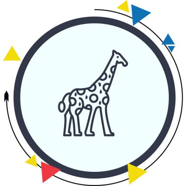 Zürafa simgesi vektör illüstrasyon tasarımı