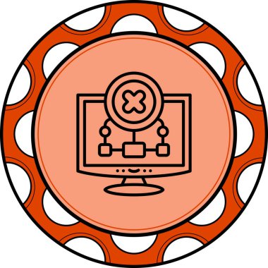 Bağlantı Web simgesi vektör illüstrasyonu yok