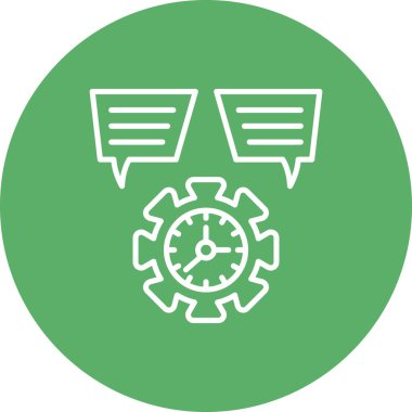 Proje Yönetimi web simgesi vektör illüstrasyonu