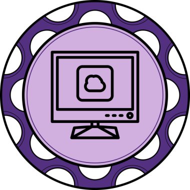 TV Bulutu Dengeli Markalaştırma Vektörü Sembolü