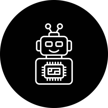 Robot simgesi, modern vektör illüstrasyonu