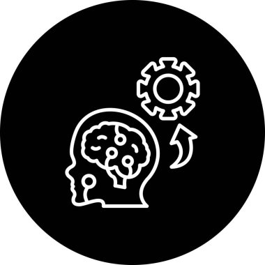 Makine Öğrenme Web simgesi vektör çizimi