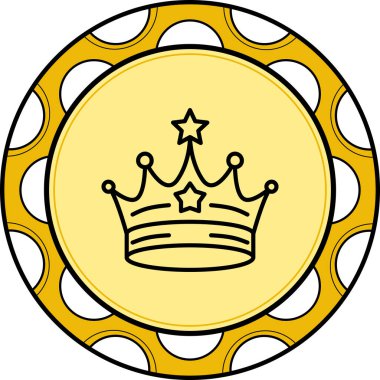 Taç satırı simgesi, vektör çizim