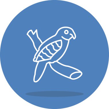 Kakapo kuş ağı simgesi, vektör illüstrasyonu      