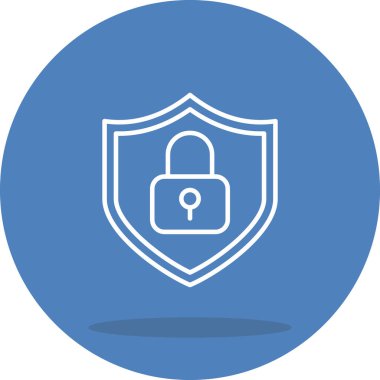 Siber Güvenlik Web simgesi vektör çizimi