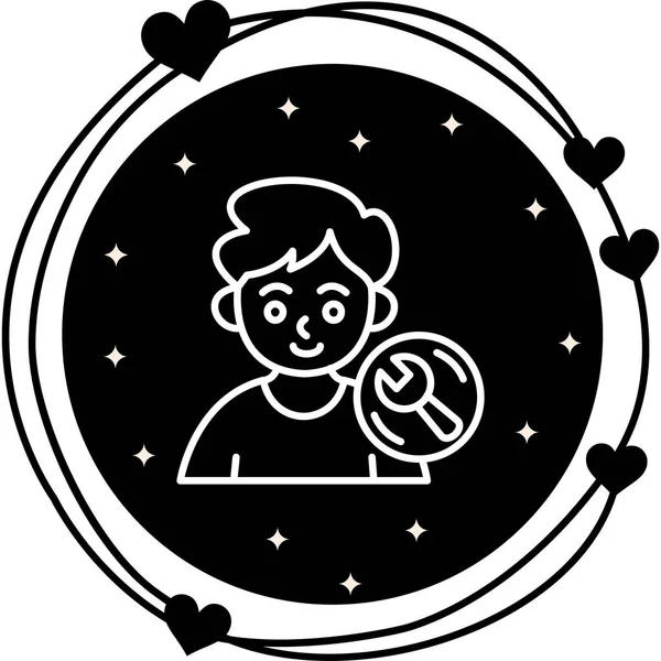 Kullanıcı Rolü Web simgesi vektör çizimi