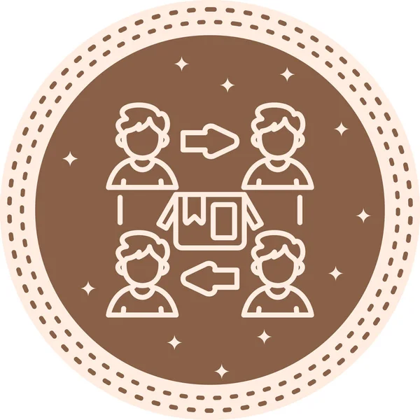 Ürün Yönetimi web simgesi vektör illüstrasyonu