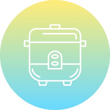 Rice Cooker web simgesi vektör illüstrasyonu