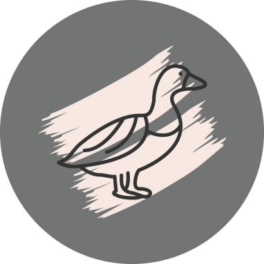 Ördek simgesi vektör çizimi