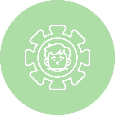 Yüz Tespiti Dengeli Düz Modern Tasarım Elemanı