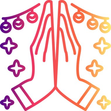 Namaskar Zarif Modern Marka Vektör Varlığı