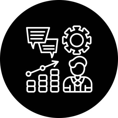 yönetim web simgesi vektör illüstrasyonu