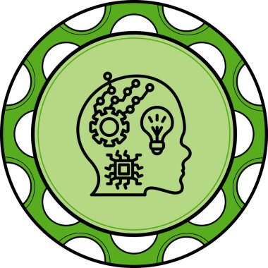 Makine Öğrenme Web simgesi vektör çizimi