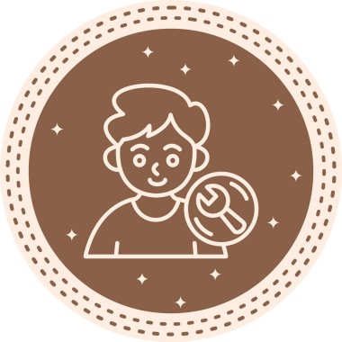 Kullanıcı Rolü Web simgesi vektör çizimi