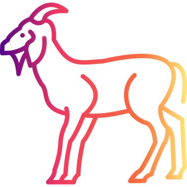 Keçi simgesi vektör illüstrasyon tasarımı