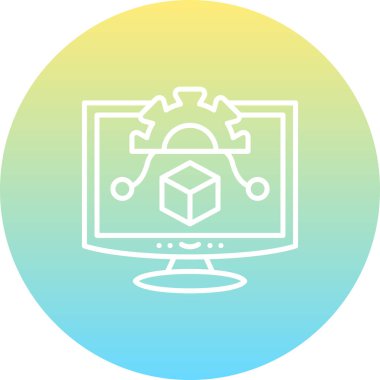 Algoritma modern simgesinin vektör çizimi