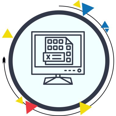 Lcd Excel Sayfası Zarif Minimum Dijital Grafik Sembolü