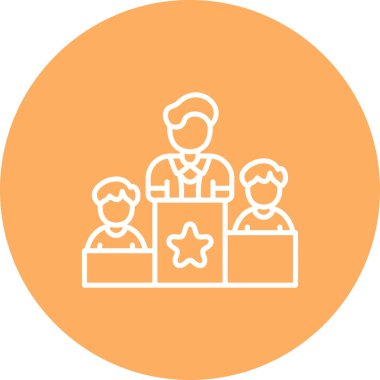 Takım Lideri Web simgesi vektör çizimi