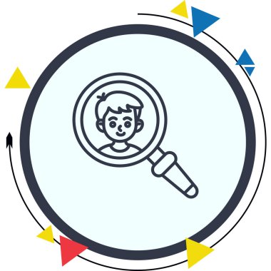 Arama Web simgesi vektör illüstrasyonu işe alınıyor