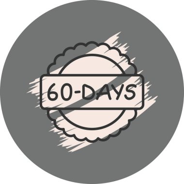 60 Gün rozeti. cion ağ ve uygulamalar için uygundur