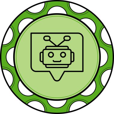 Sohbet robotu yardımcı simgesi, çevrimiçi destek