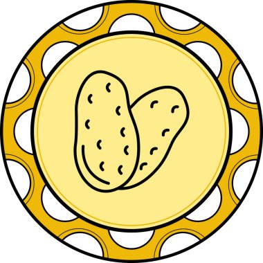 Patates web simgesinin vektör illüstrasyonu