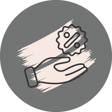 İndirim Eşsiz Düz Dijital Tasarım Nesnesi