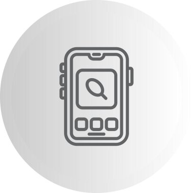 Mobil İtiş İğnesi Çağdaş Yenilikçi Dijital Tasarım Varlığı