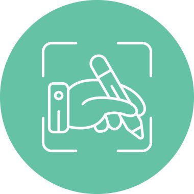 El yazısı Premium Çağdaş Düz Vektör Özelliği