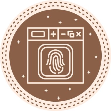 Biyometrik web simgesi vektör çizimi