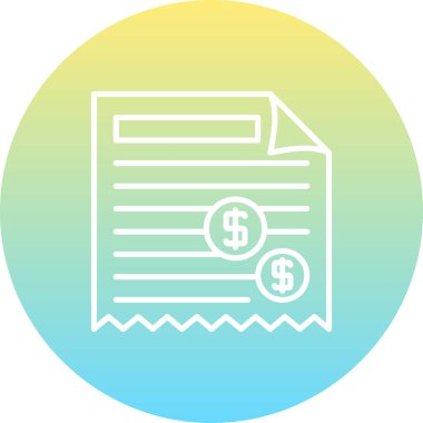 vector illustration of Invoice modern icon