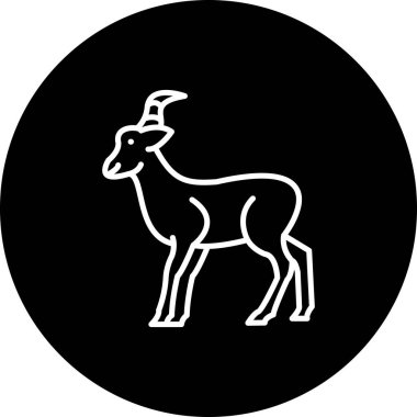 Antilop web simgesinin vektör illüstrasyonu