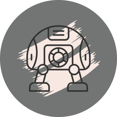 Robot simgesi, modern vektör illüstrasyonu