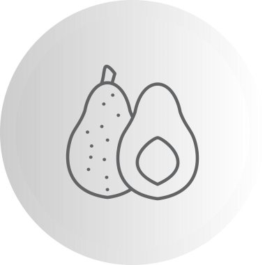 Avokado Ayırt Edilmiş Profesyonel Yaratıcı Grafik Elemanı