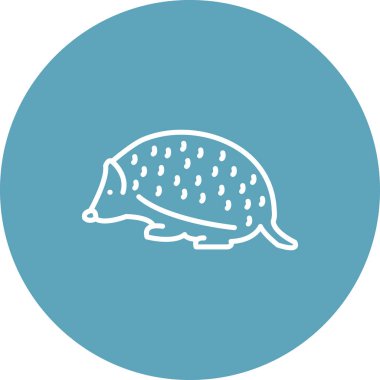 Kirpi simgesi vektör illüstrasyon tasarımı