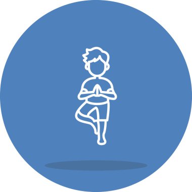 Ağaç Duruşu Premium Çağdaş Düz Vektör Özelliği   