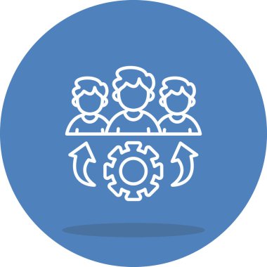 Takım Yönetimi web simgesi vektör illüstrasyonu