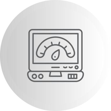 Performans web simgesi vektör illüstrasyonu