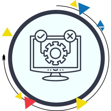 Yazılım web simgesi vektör illüstrasyonu