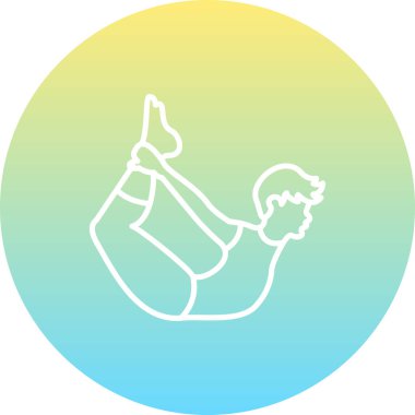 Baş Poz simgesi, yoga uygulamaları için uygun logo